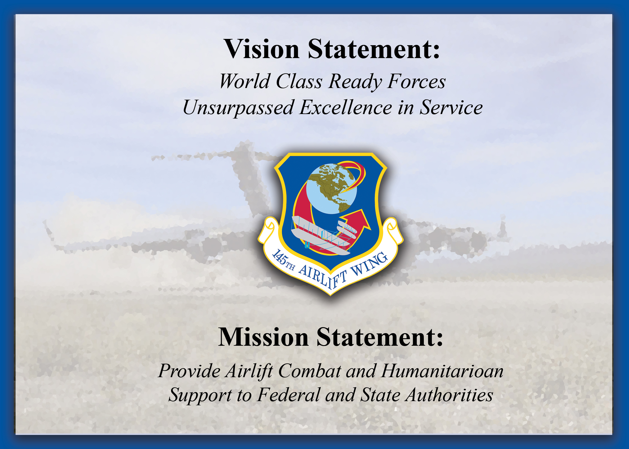 Home Of The 145th Airlift Wing Home of the 145th airlift wing
